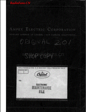 Ampex-201-tape-sm维修电路图 手册.pdf