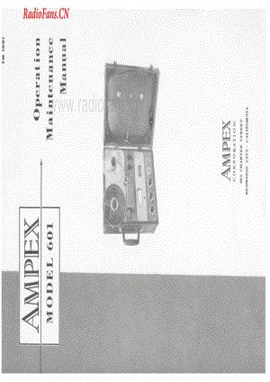 Ampex-601-tape-sch维修电路图 手册.pdf