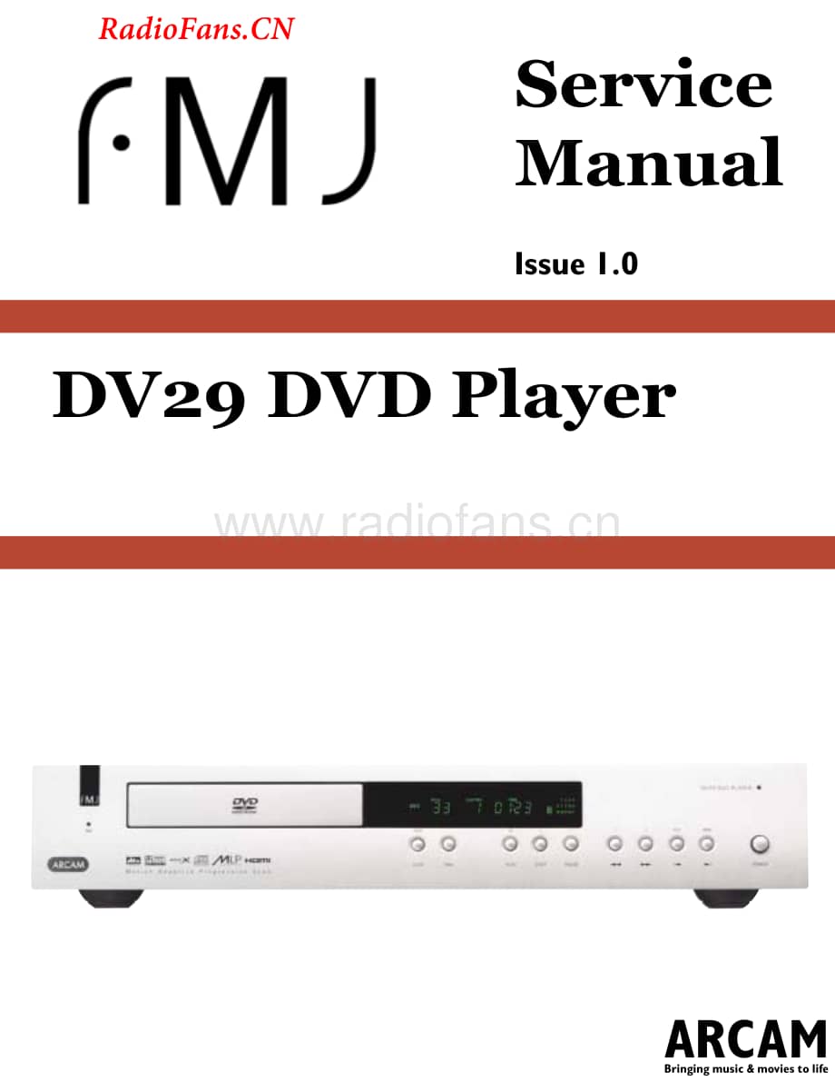 Arcam-DV29-dvd-sm维修电路图 手册.pdf_第1页