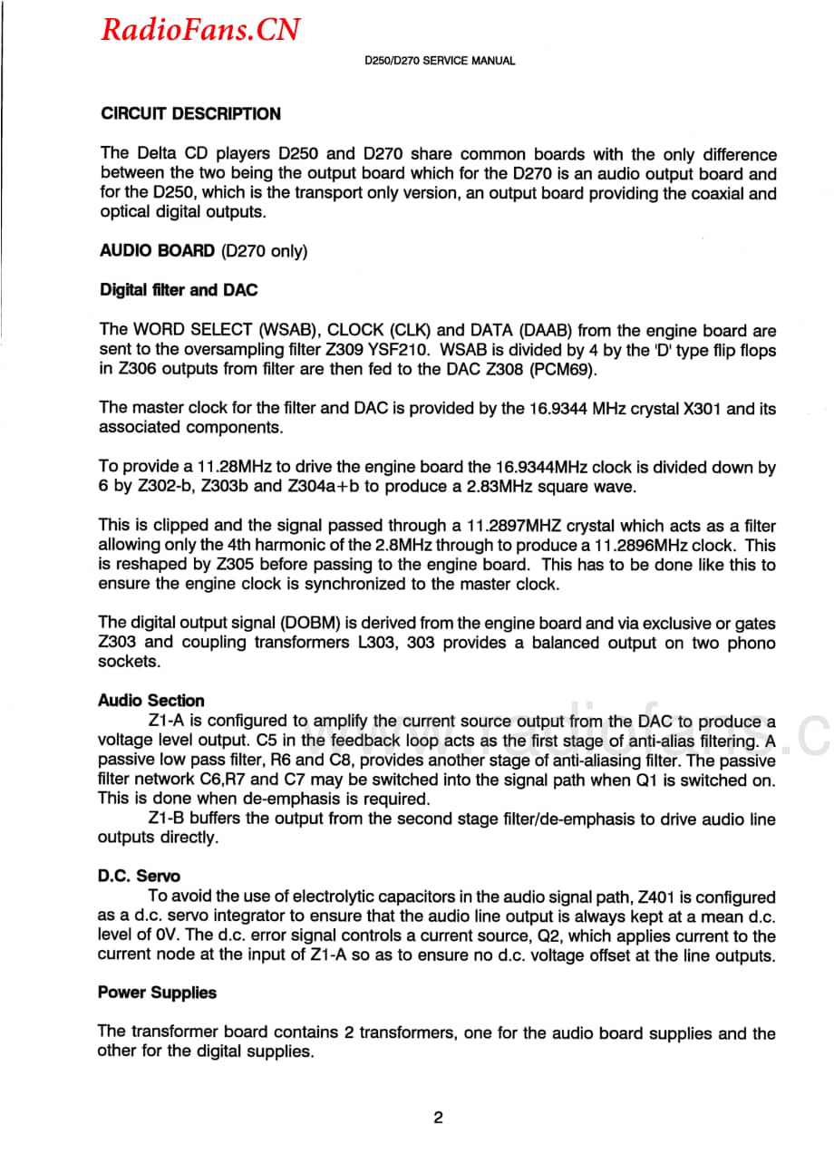 Arcam-Delta270-cd-sm维修电路图 手册.pdf_第3页
