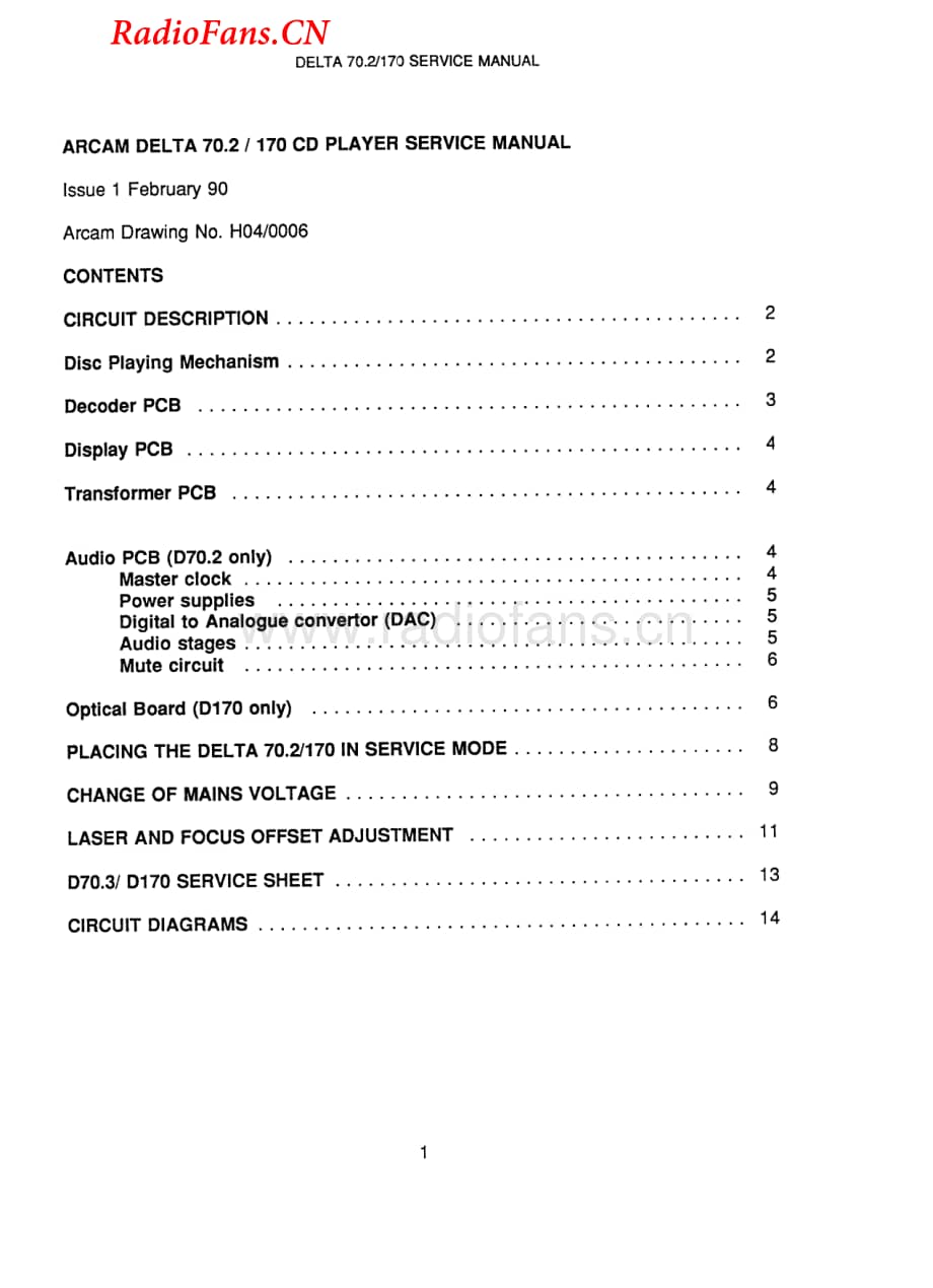 Arcam-170-cd-sm维修电路图 手册.pdf_第2页