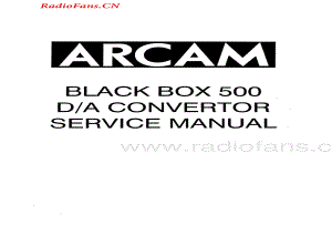 Arcam-BlackBox500-dac-sm维修电路图 手册.pdf