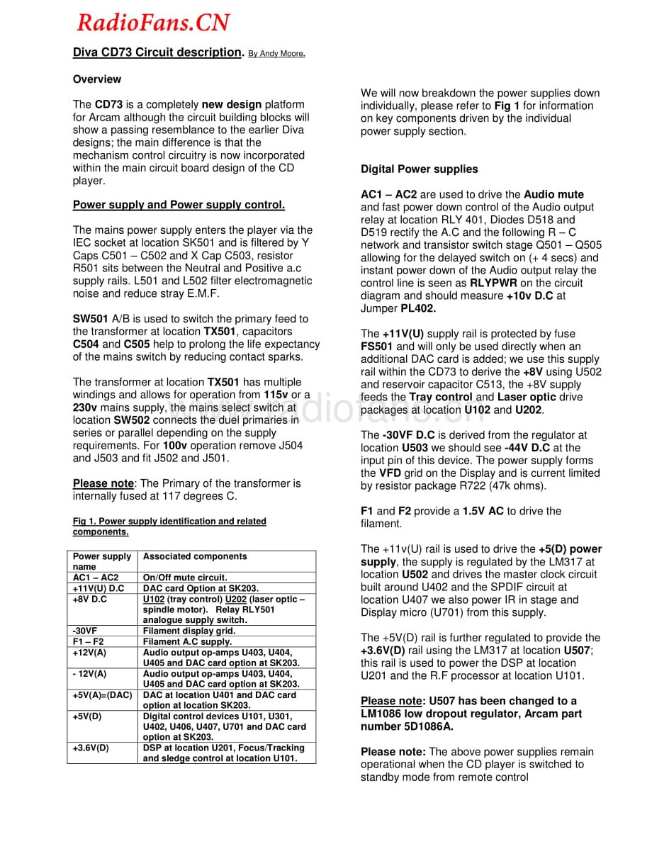 Arcam-CD73-cd-sm维修电路图 手册.pdf_第2页