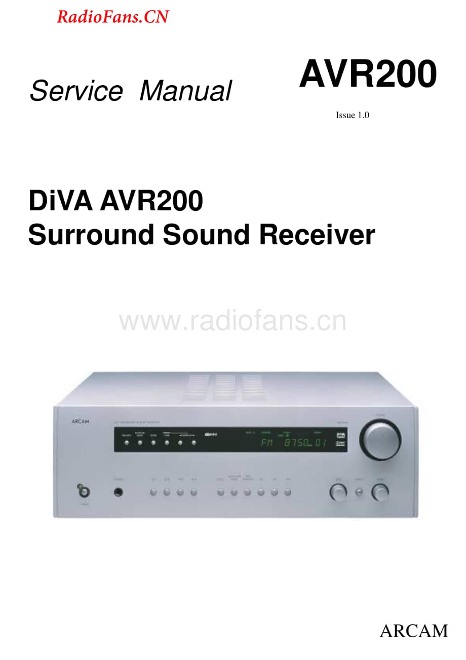 Arcam-AVR200-avr-sm维修电路图 手册.pdf_第1页
