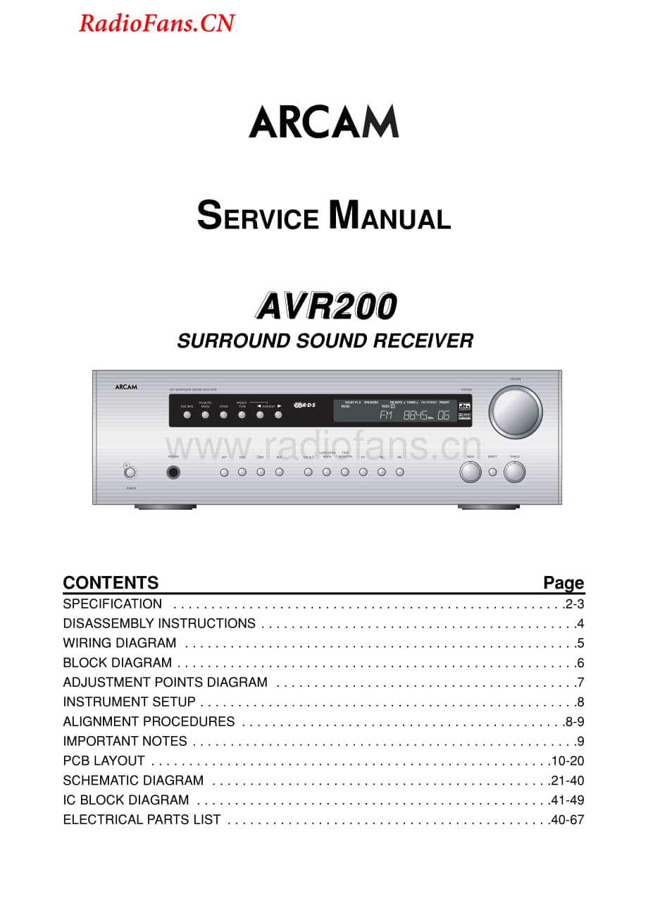 Arcam-AVR200-avr-sm维修电路图 手册.pdf_第2页