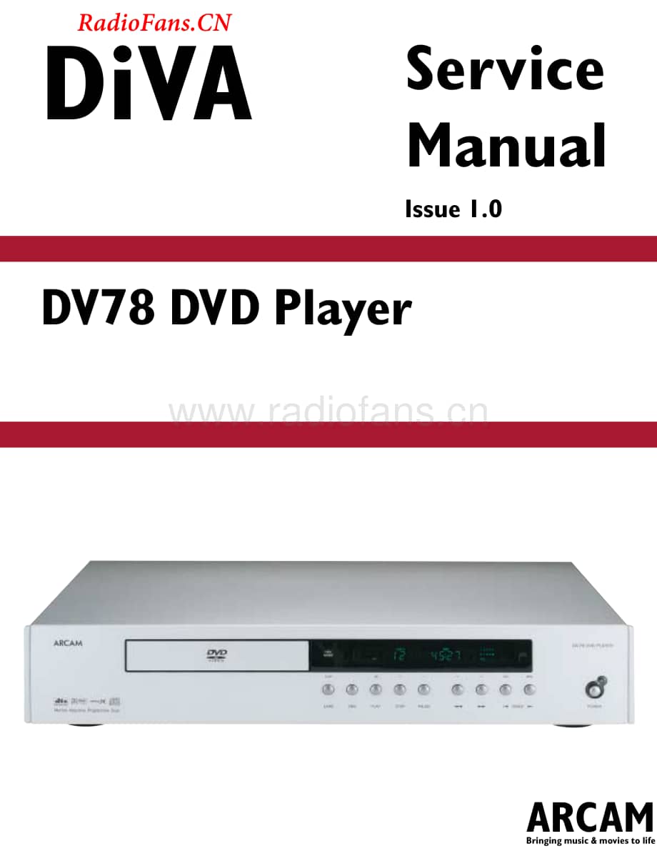 Arcam-DV78-dvd-sm维修电路图 手册.pdf_第1页