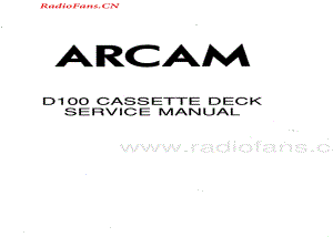 Arcam-D100-tape-sm维修电路图 手册.pdf