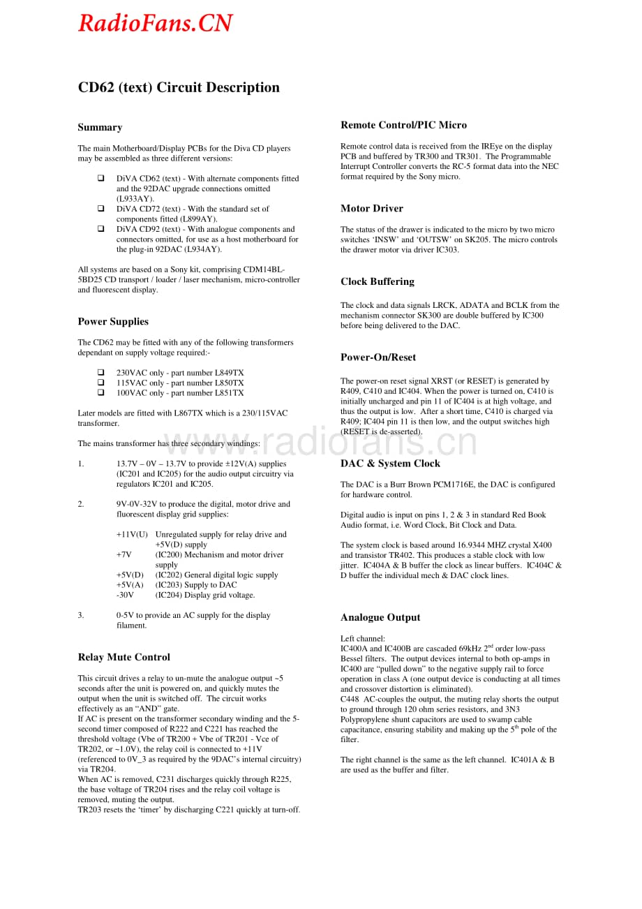 Arcam-CD62-cd-sm维修电路图 手册.pdf_第3页