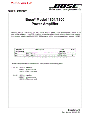 Bose-1801-pwr-sup维修电路图 手册.pdf