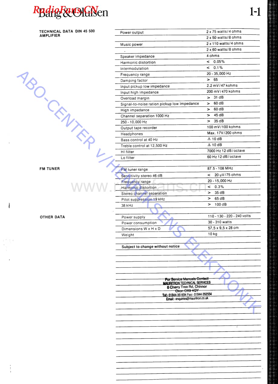 B&O-Beomaster4401-type-2416维修电路图 手册.pdf_第3页