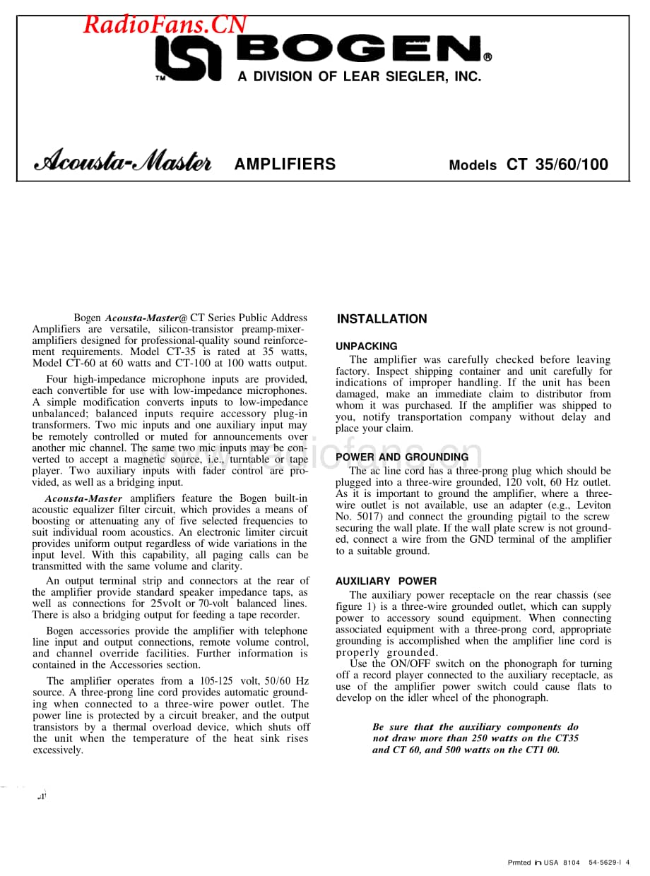 Bogen-CT35-pa-sm维修电路图 手册.pdf_第1页