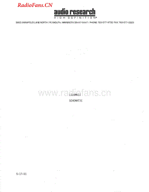 AudioResearch-LS16ll-pre-sch维修电路图 手册.pdf