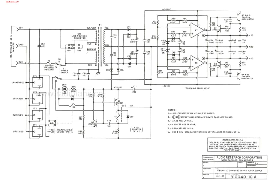 AudioResearch-SP4-pre-sch维修电路图 手册.pdf_第3页