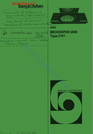 B&O-Beocenter2000-type-2101维修电路图 手册.pdf