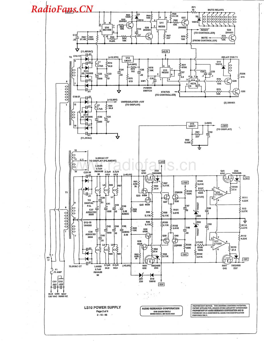 AudioResearch-LS10-pre-sch维修电路图 手册.pdf_第3页