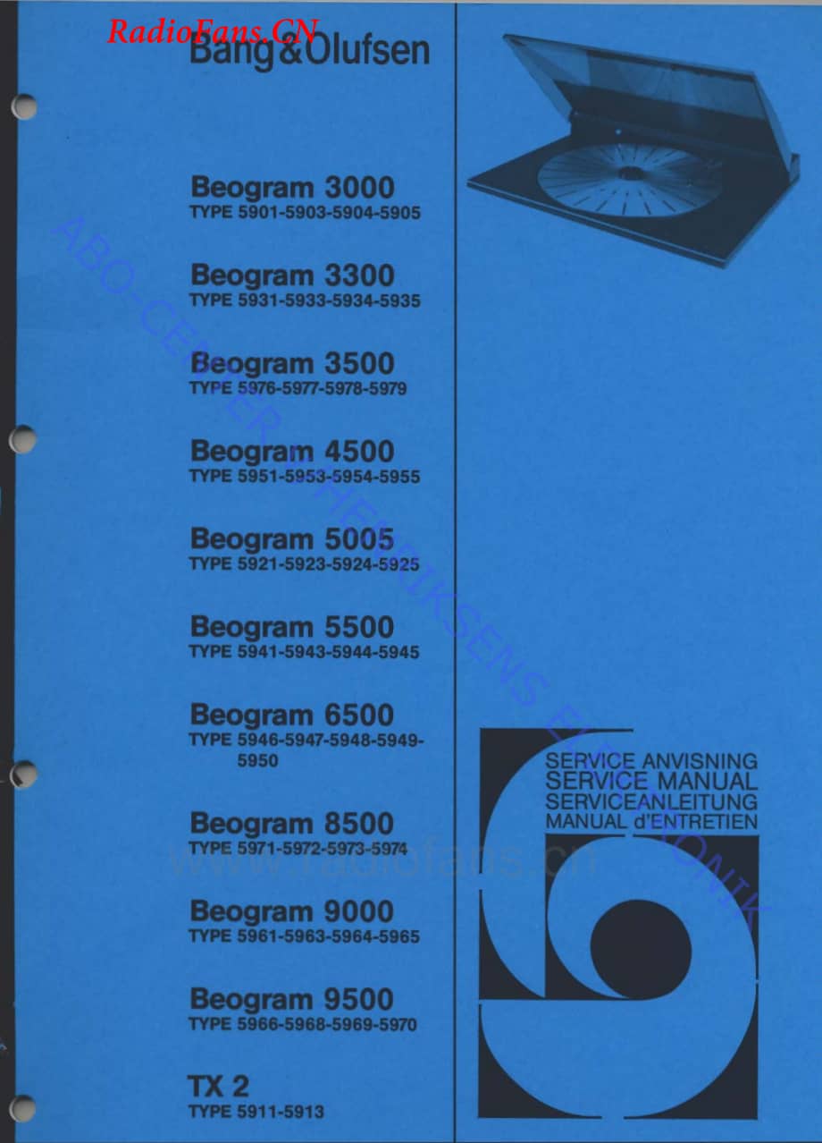 B&O-Beogram3500-type-597x维修电路图 手册.pdf_第1页