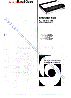 B&O-Beocord5000-type-492x维修电路图 手册.pdf