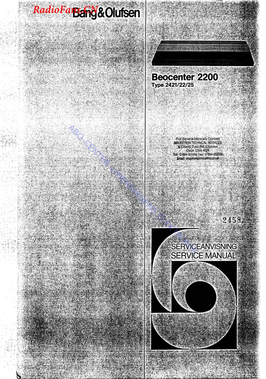 B&O-Beocenter2200-type-242x维修电路图 手册.pdf_第1页