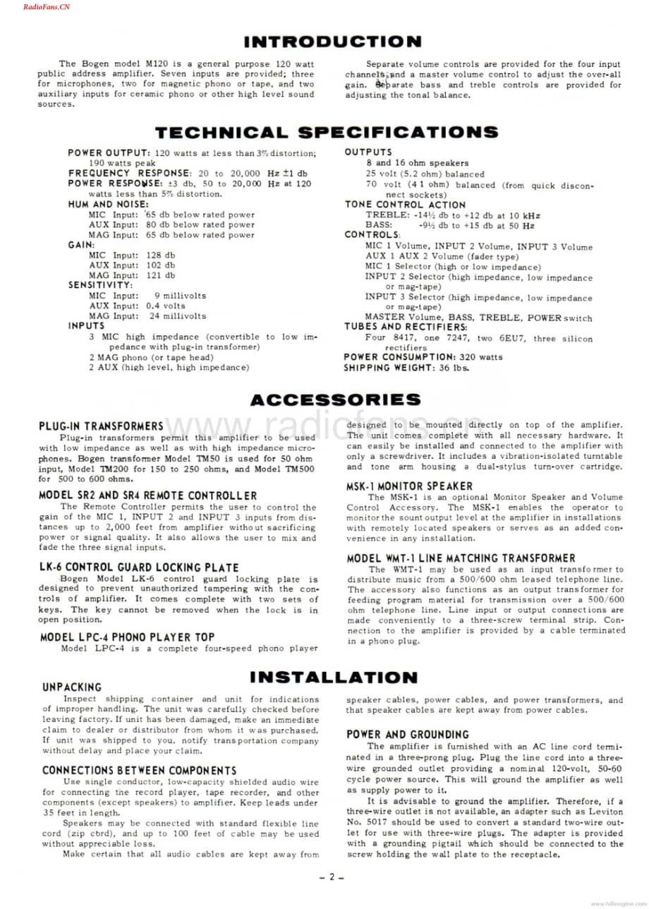 Bogen-M120-pa-sm维修电路图 手册.pdf_第2页