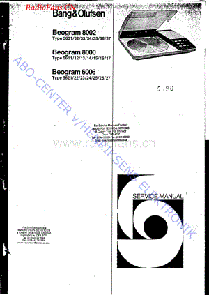 B&O-Beogram8000-type-561x-1维修电路图 手册.pdf