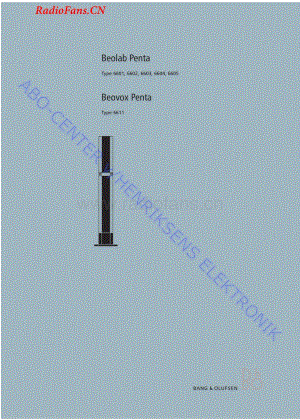 B&O-Beovox-Penta-type-6611维修电路图 手册.pdf