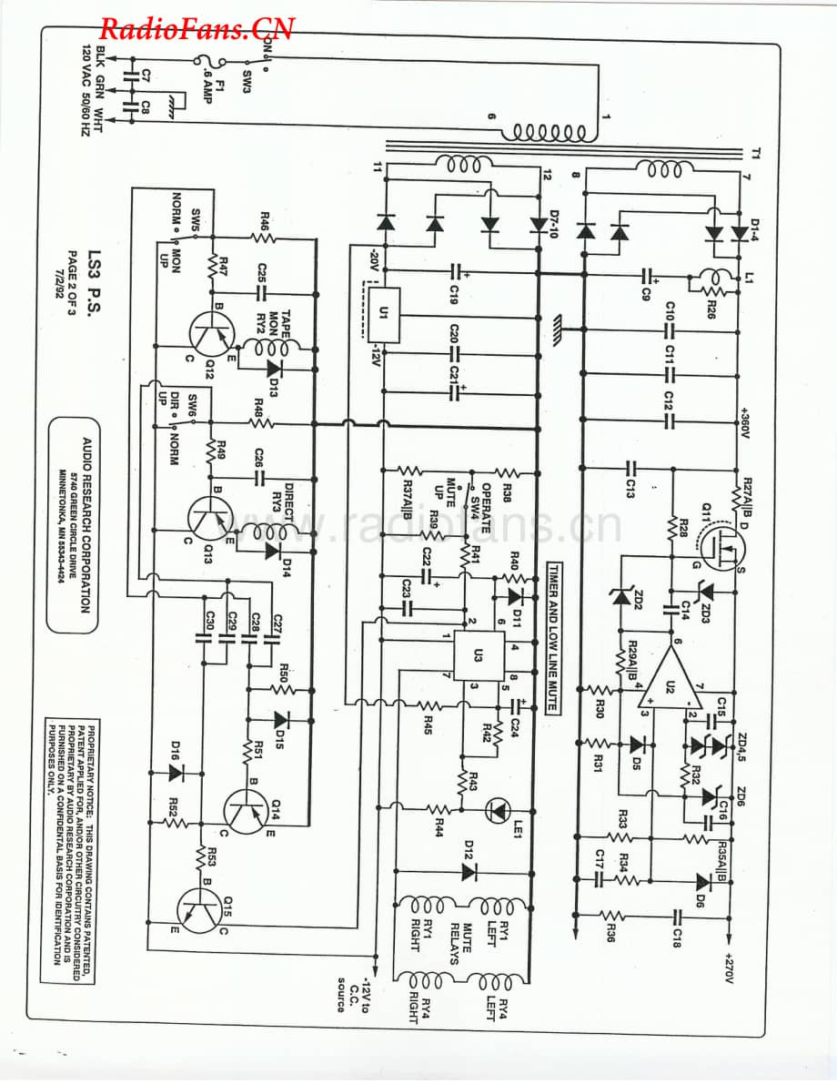 AudioResearch-LS3B-pre-sch维修电路图 手册.pdf_第3页