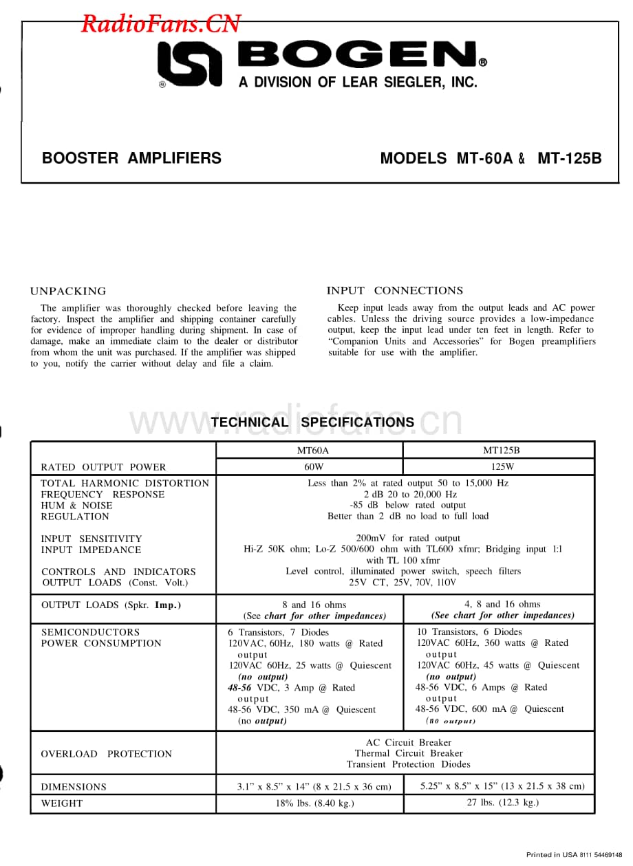 Bogen-MT125B-pa-sm维修电路图 手册.pdf_第1页