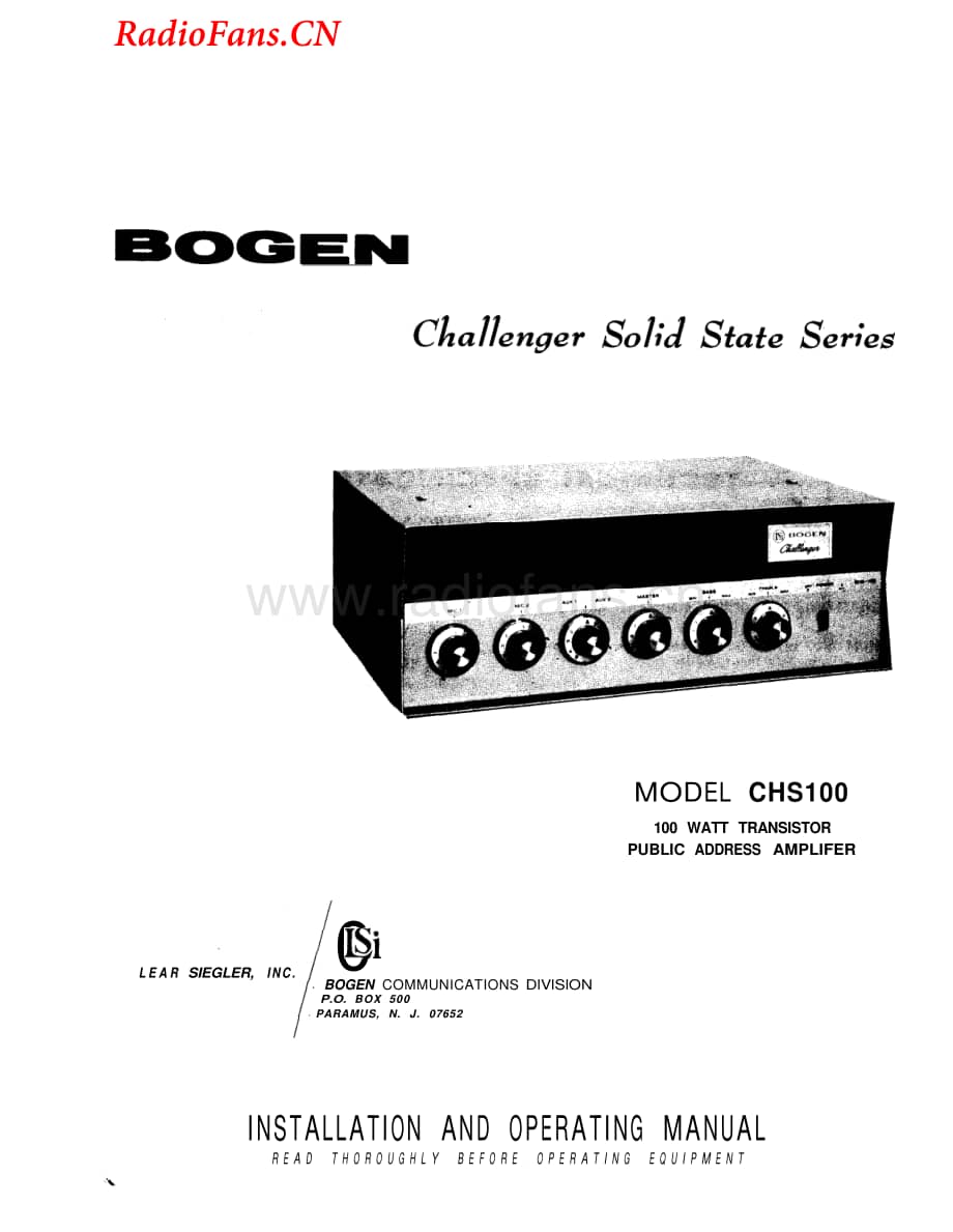 Bogen-CHS100-pa-sm维修电路图 手册.pdf_第1页