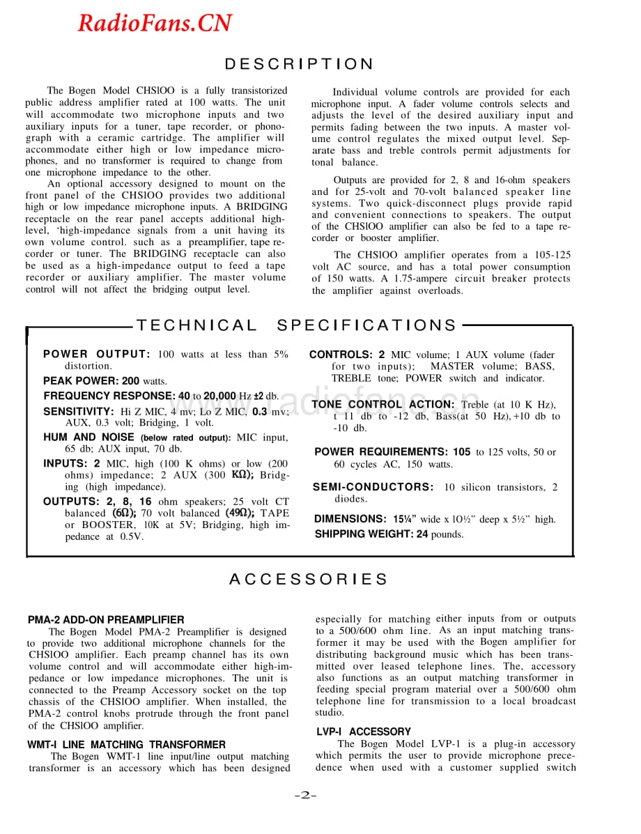 Bogen-CHS100-pa-sm维修电路图 手册.pdf_第2页