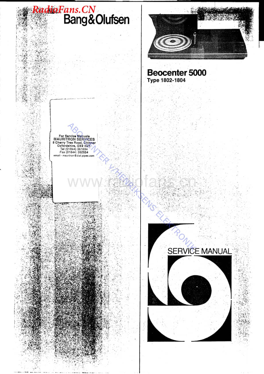 B&O-Beocenter5000-type-180x维修电路图 手册.pdf_第1页