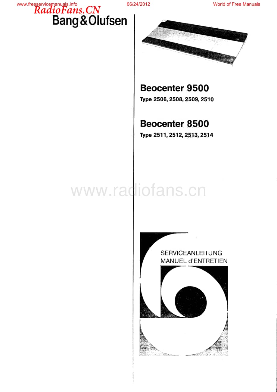 B&O-Beocenter8500-type-251x维修电路图 手册.pdf_第1页