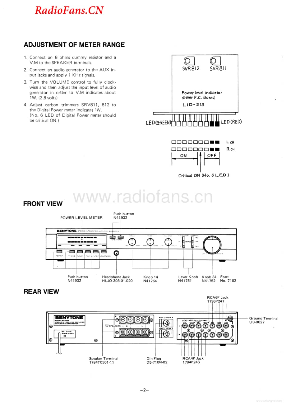 Benytone-M2600A-int-sm维修电路图 手册.pdf_第2页