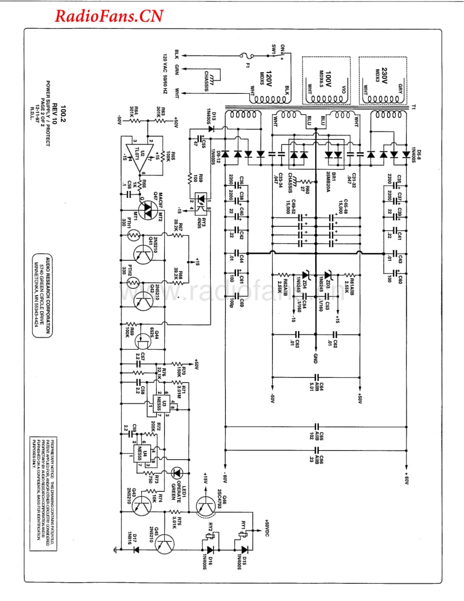 AudioResearch-100.2-pwr-sch维修电路图 手册.pdf_第2页