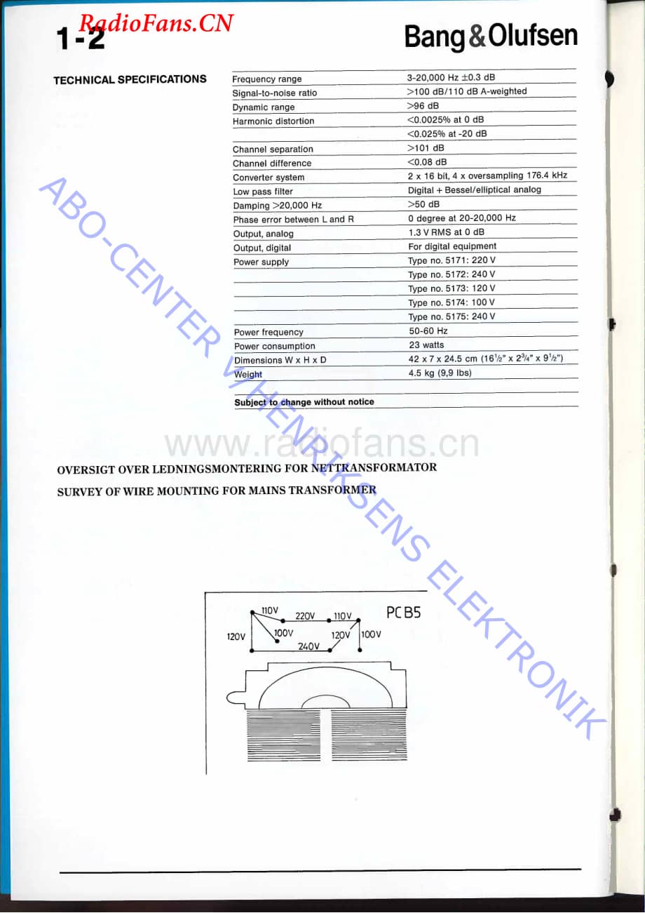 B&O-BeogramCD4500-type-517x维修电路图 手册.pdf_第3页