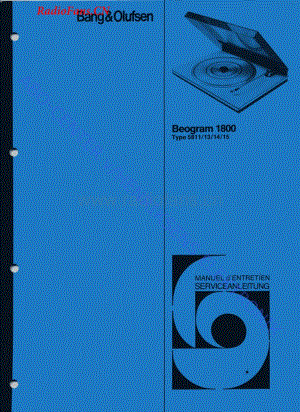 B&O-Beogram1800-type-5811维修电路图 手册.pdf