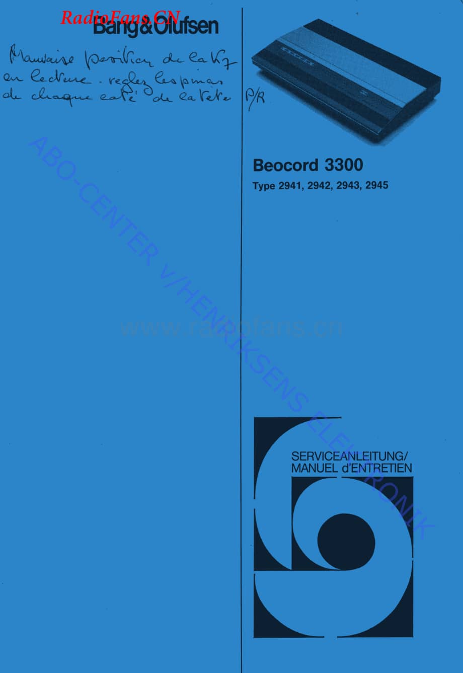B&O-Beocord3300-type-294x维修电路图 手册.pdf_第1页