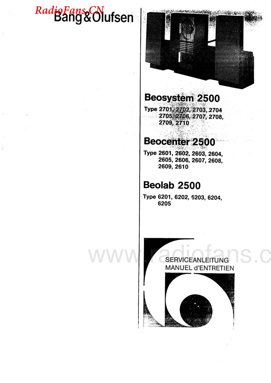 B&O-Beocenter2500-type-26xx维修电路图 手册.pdf_第1页
