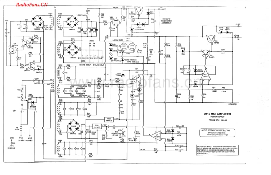 AudioResearch-D115MKII-pwr-sch维修电路图 手册.pdf_第2页