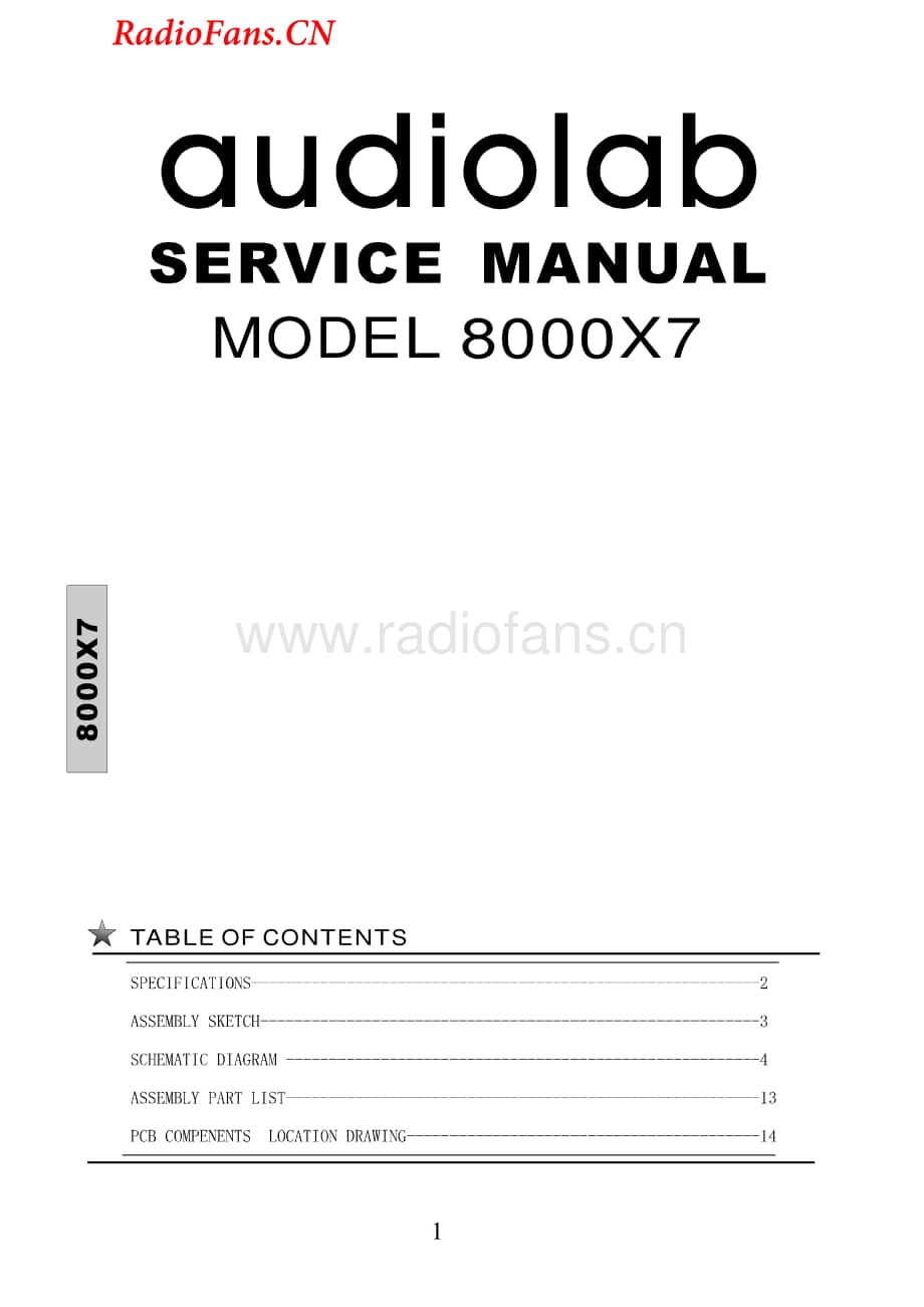 Audiolab-8000X7-pwr-sm维修电路图 手册.pdf_第1页