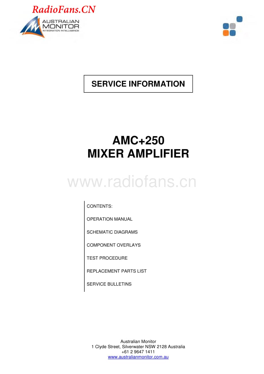 AustralianMonitor-AMCplus250-pwr-sm维修电路图 手册.pdf_第1页