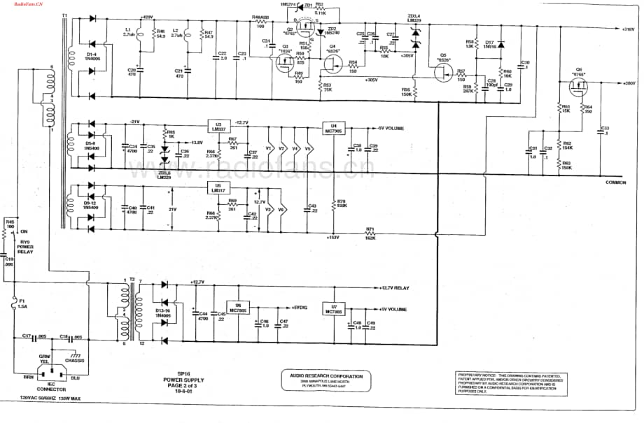 AudioResearch-SP16-pre-sch维修电路图 手册.pdf_第3页