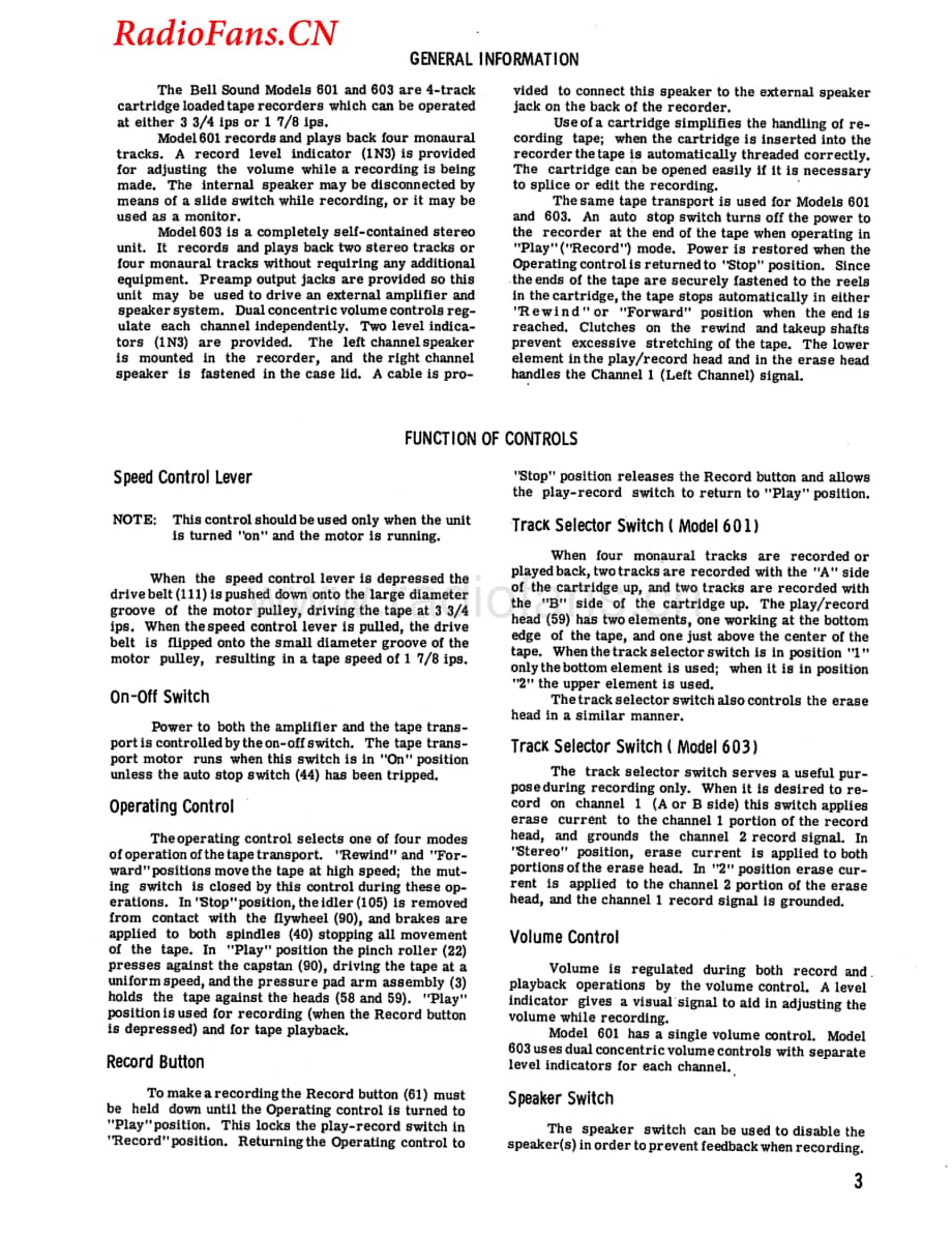 BellSound-603-tape-sm维修电路图 手册.pdf_第3页