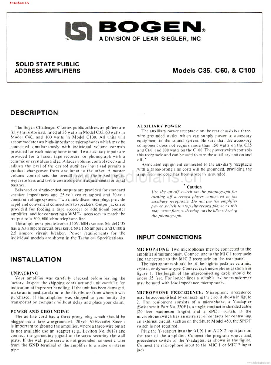 Bogen-C60-pa-sm维修电路图 手册.pdf_第1页