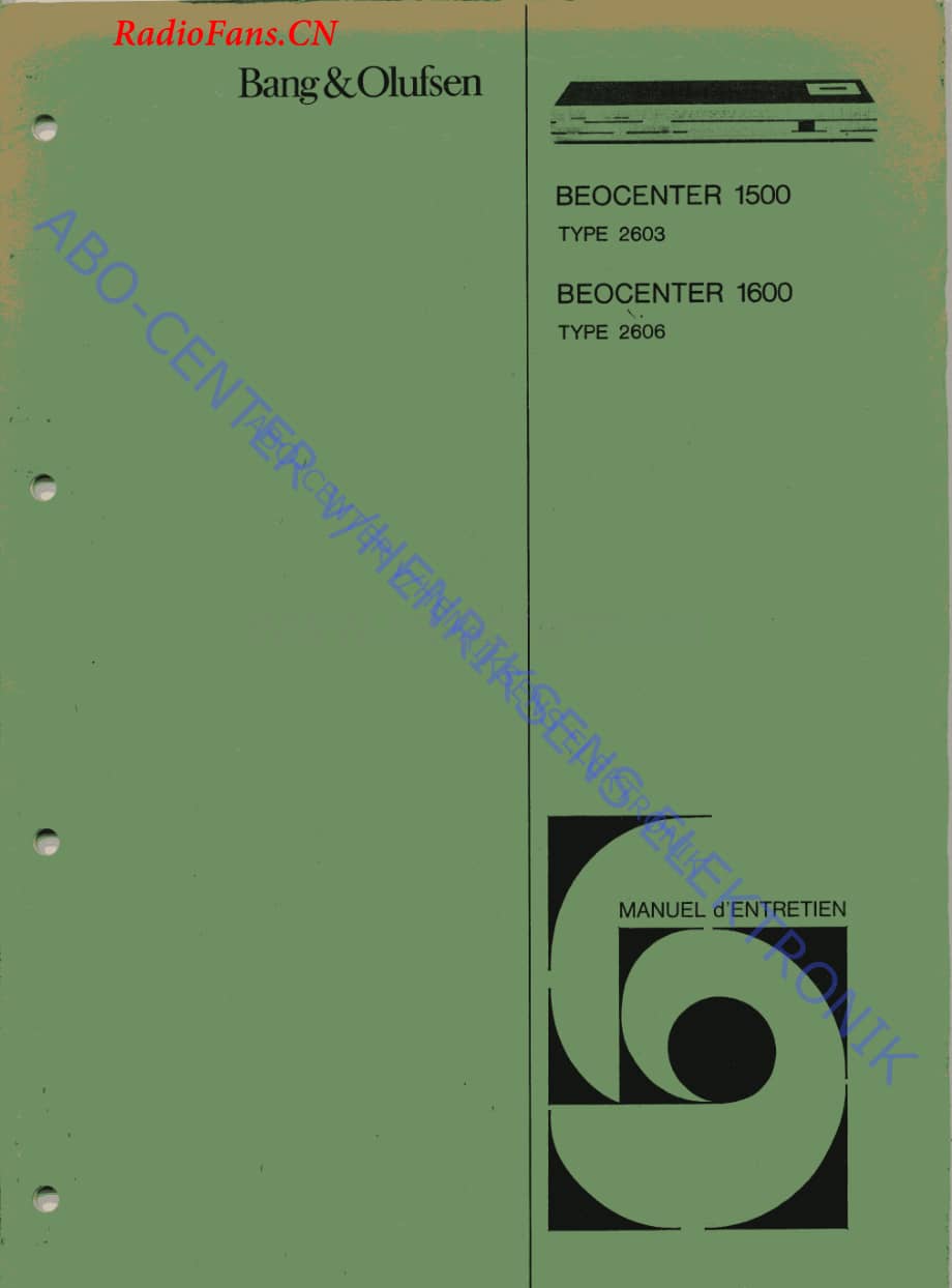 B&O-Beocenter1500-type-2603维修电路图 手册.pdf_第1页