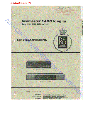 B&O-Beomaster1400KM-type-210 x维修电路图 手册.pdf