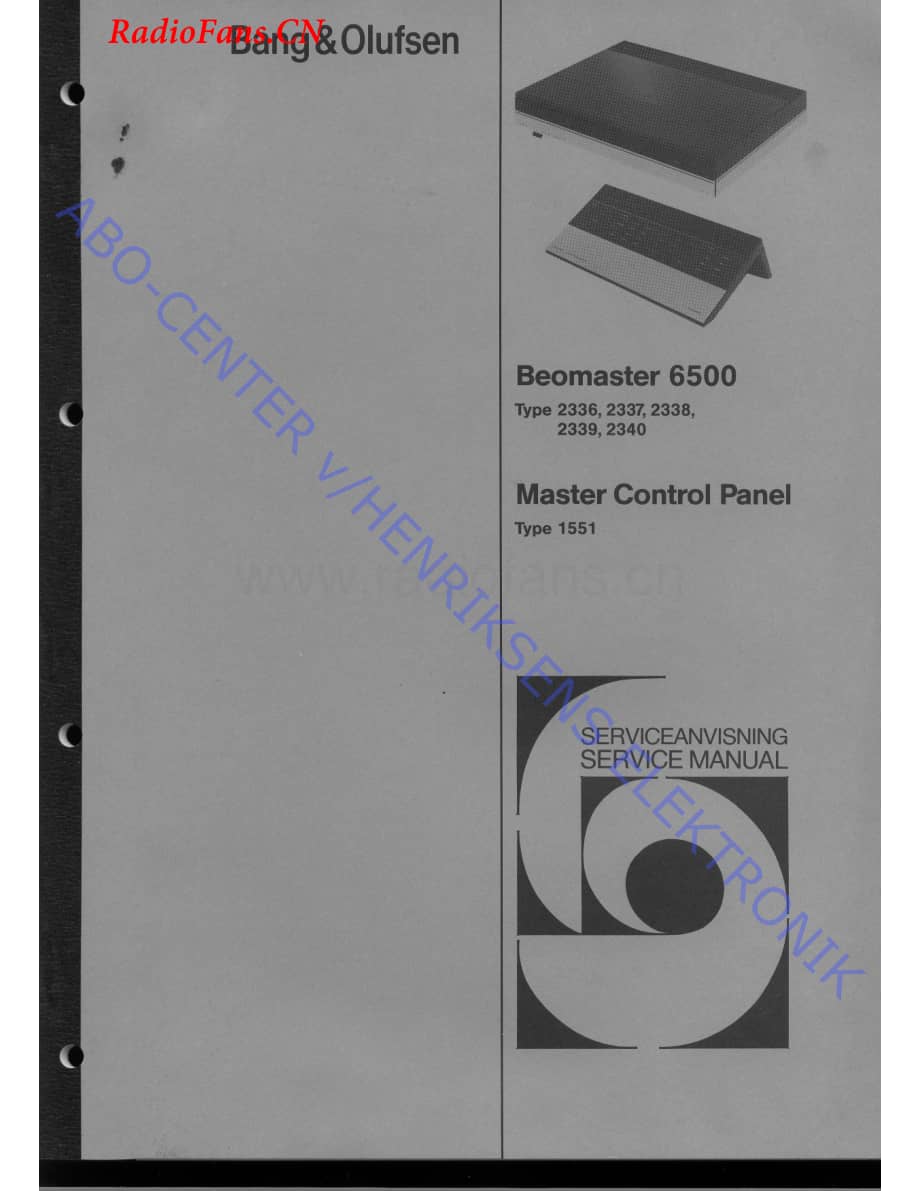 B&O-Beomaster6500-type-23xx维修电路图 手册.pdf_第1页
