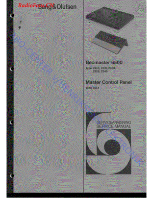 B&O-Beomaster6500-type-23xx维修电路图 手册.pdf