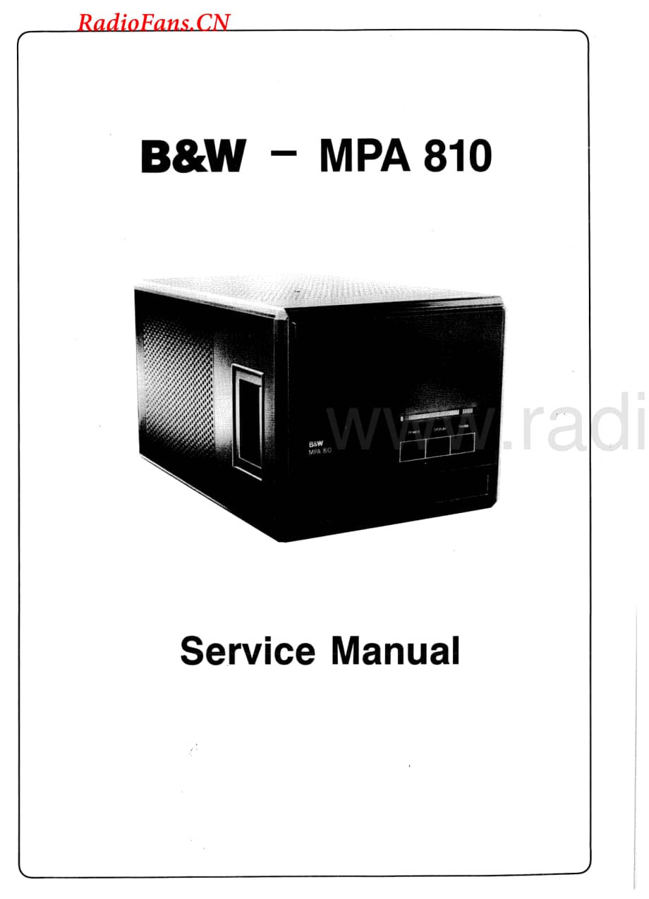 B&W-MPA810-pwr-sm维修电路图 手册.pdf_第1页