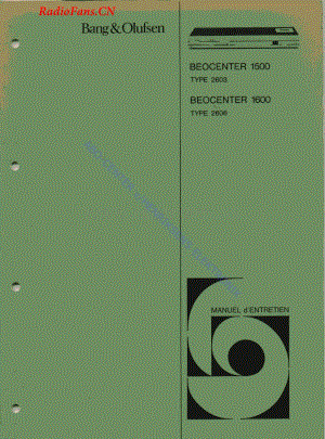 B&O-Beocenter1600-type-2606维修电路图 手册.pdf
