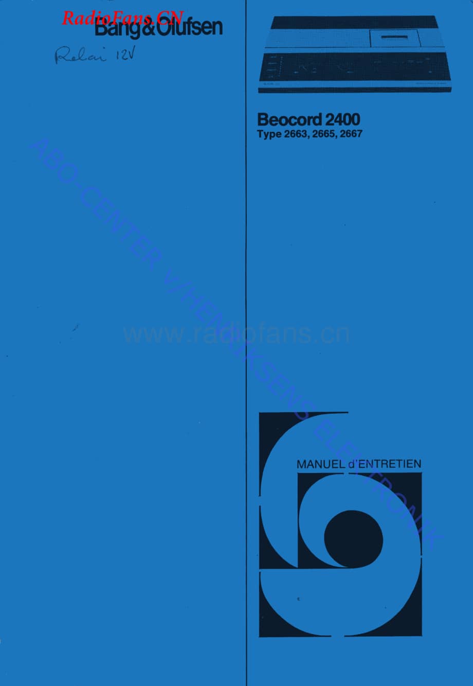 B&O-Beocord2400-type-266x维修电路图 手册.pdf_第1页